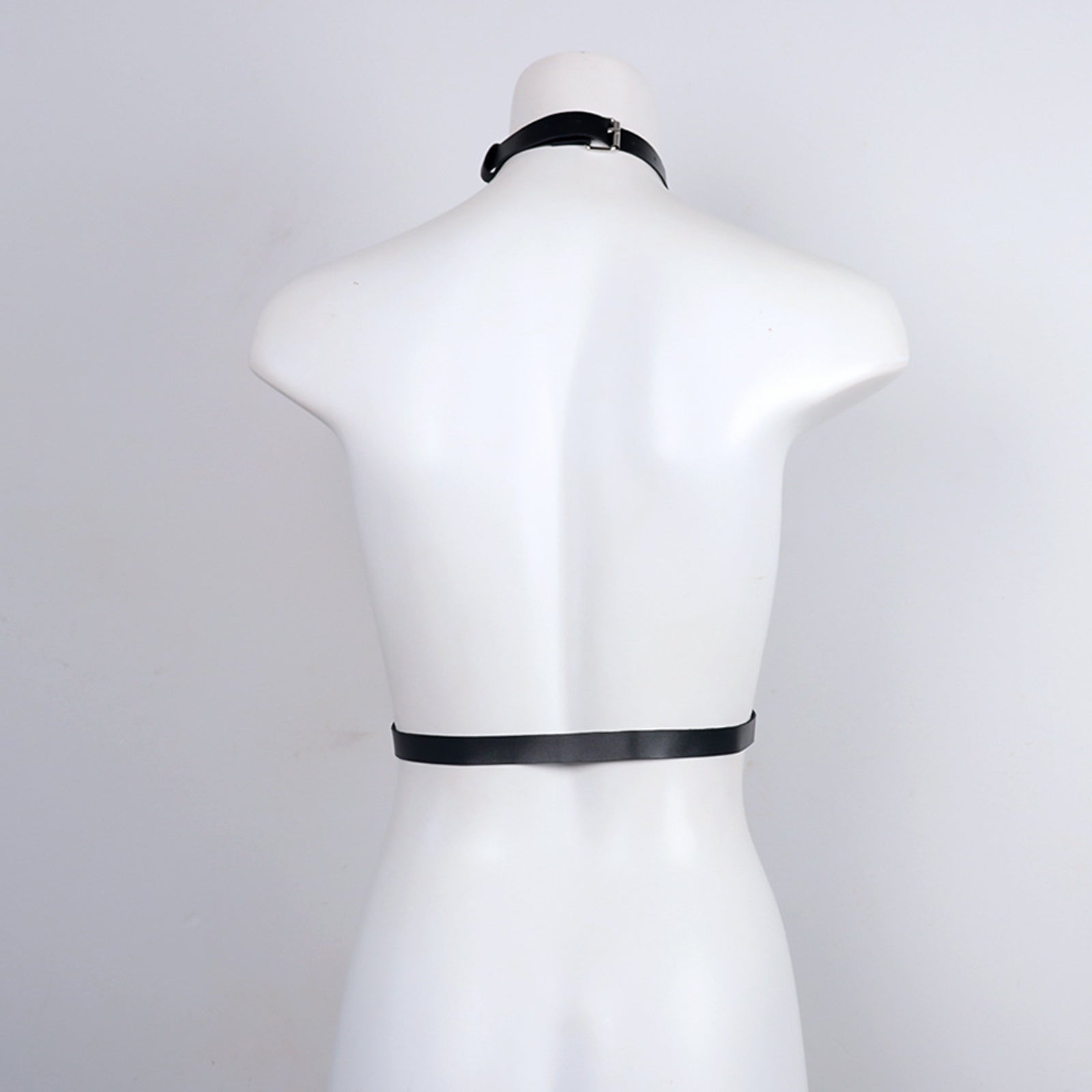 PU Leather Harness Top with Handcuffs