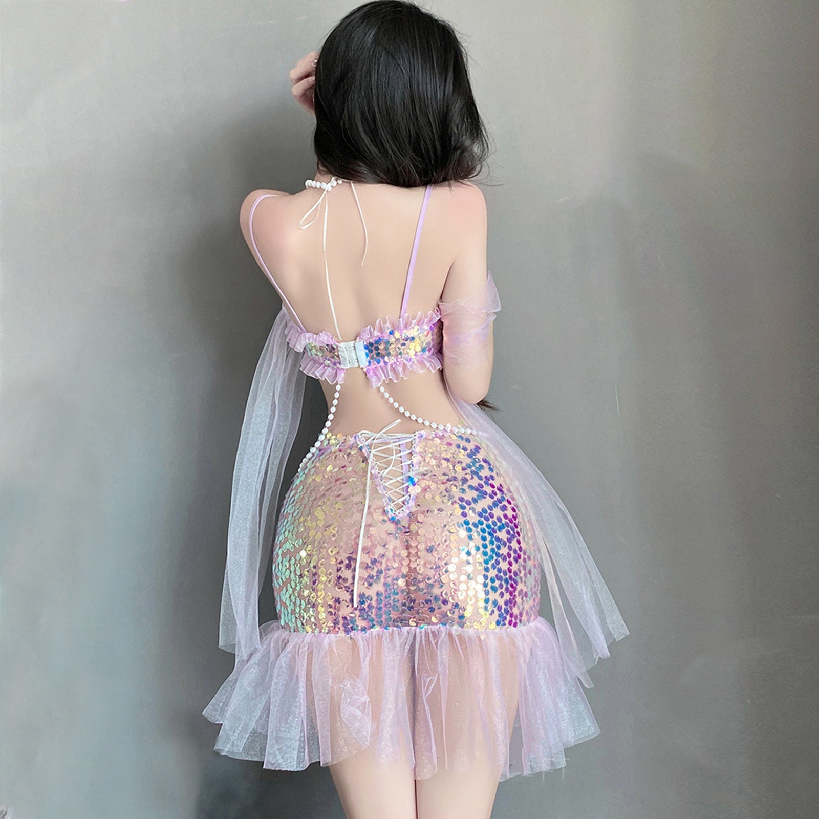 Mermaid Lingerie Set Sequins Mermaid Cosplay Outfit Adult Halloween Costume