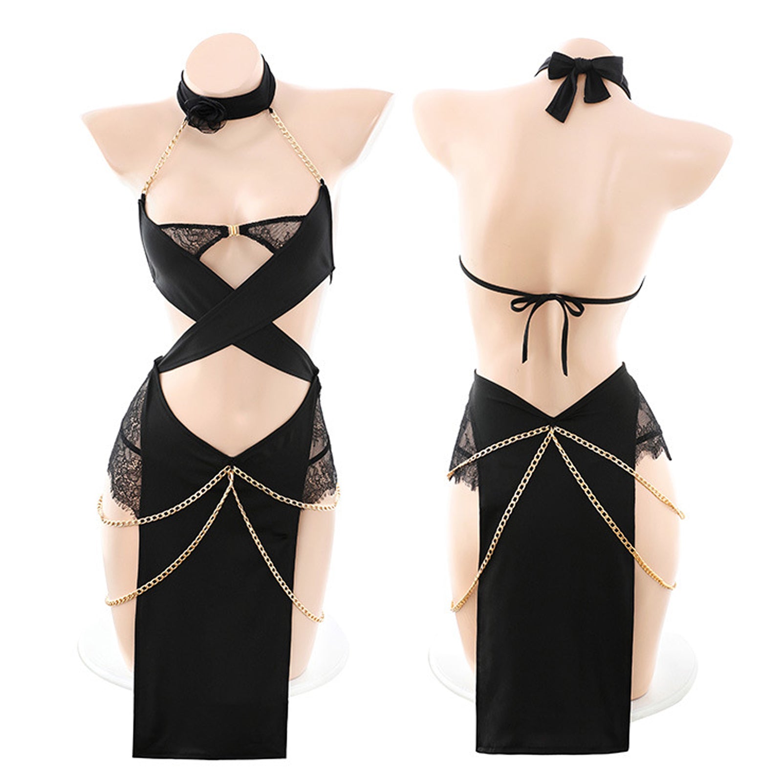 Sultry Neko Girl Cosplay Costumes Anime Cat Exotic Lingerie Set Goddess Anubis Outfits