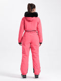 Unisex Solid Color Retro Style One Piece Ski Suit