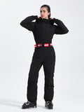 Unisex Solid Color Retro Style One Piece Ski Suit