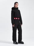 Unisex Solid Color Retro Style One Piece Ski Suit