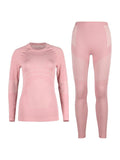 Pink Underwear Ski Equipment Quick-Drying Wicking Function Underwear Set