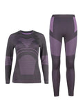 Purple Underwear Ski Equipment Quick-Drying Wicking Function Underwear Set