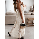 Elegant Lace Tassel Sling Dress