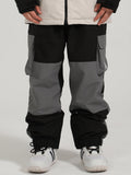 Winter Thickened Two Tone Patchwork Hip Hop Windproof Waterproof Snowboard Pants Ski Pants Snow Pants