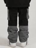 Winter Thickened Two Tone Patchwork Hip Hop Windproof Waterproof Snowboard Pants Ski Pants Snow Pants