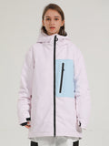 Winter Single Board Double Board Windproof Waterproof Color Patchwork Ski Jacket Couples Snowwear