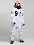 White Winter Young 15K Waterproof One Piece Snowboard Suits