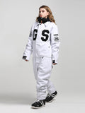 White Winter Young 15K Waterproof One Piece Snowboard Suits