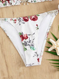 Glittering Pendant Decorated Bandeau Bikini Swimwear