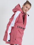 Neu Rosa Ski Anzug Winddicht Und Wasserdicht Winter Jacke Im Freien Warme Hoodie Pullover