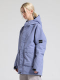 Solid Large Pocket Cargo Style Ski Jacket