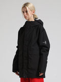 Solid Large Pocket Cargo Style Ski Jacket