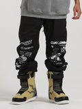 Red Print Ski Pants