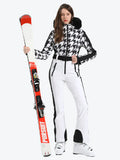 Faux Fur One Piece Ski Suit