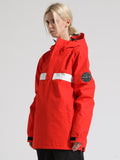 Red Pullover Ski Jacket