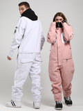 Winter wasserdichte rosa einteilige Snowboardanzüge