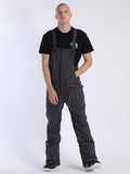 Men's Dark Grey Overalls Snowboard Ski Bibs Pants