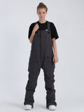 Men's Dark Grey Overalls Snowboard Ski Bibs Pants