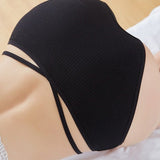 4pack Solid Textured Panty Set Aosig