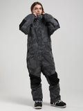 Ski Suit Fluorescent Camouflage Night Single One-Piece Snow Suit