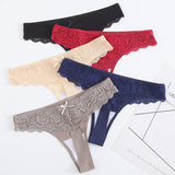 5pack Floral Lace Thong Set Aosig