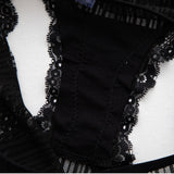 5pack Lace Trim Mesh Panty Set Aosig