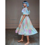 Puff Sleeves Ruffle Fresh Sweet Dress