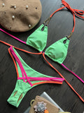 Neckholder-Bikini-Set, schlicht, zweiteilig