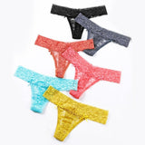 6pack Floral Lace Thong Set Aosig