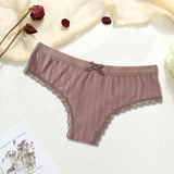 6pack Lace Trim Panty Set Aosig