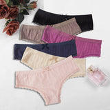 6pack Lace Trim Panty Set Aosig