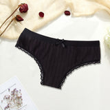 6pack Lace Trim Panty Set Aosig