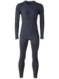 Winter Grey Ski Thermal Underwear Set Wicking Quick-Drying