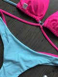 Neckholder-Bikini-Set, schlicht, zweiteilig