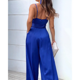 V-neck Sling Sleeveless Loose Jumpsuit