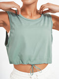 Adjustable Waist Fitness T-shirt Aosig