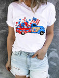 American Flag 4th of July USA T-Shirt Aosig