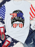 American Flag Casual T-shirt Aosig