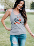 American Flag Heart July 4th Vest Aosig