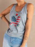 American Flag Heart July 4th Vest Aosig