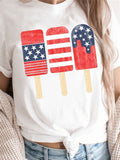 American Flag Popsicle Short-sleeved T-shirt Aosig