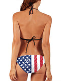 American Flag Print Bikini Swimsuit Aosig