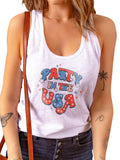American Flag Printed Vest Party Aosig
