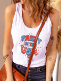 American Flag Printed Vest Party Aosig