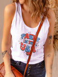 American Flag Printed Vest Party Aosig