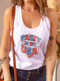 American Flag Printed Vest Party Aosig