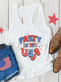 American Flag Printed Vest Party Aosig
