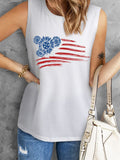 American Flag Sunflower Vest Aosig